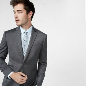 Express Photographer Fitted 3 Piece Suit in Gray